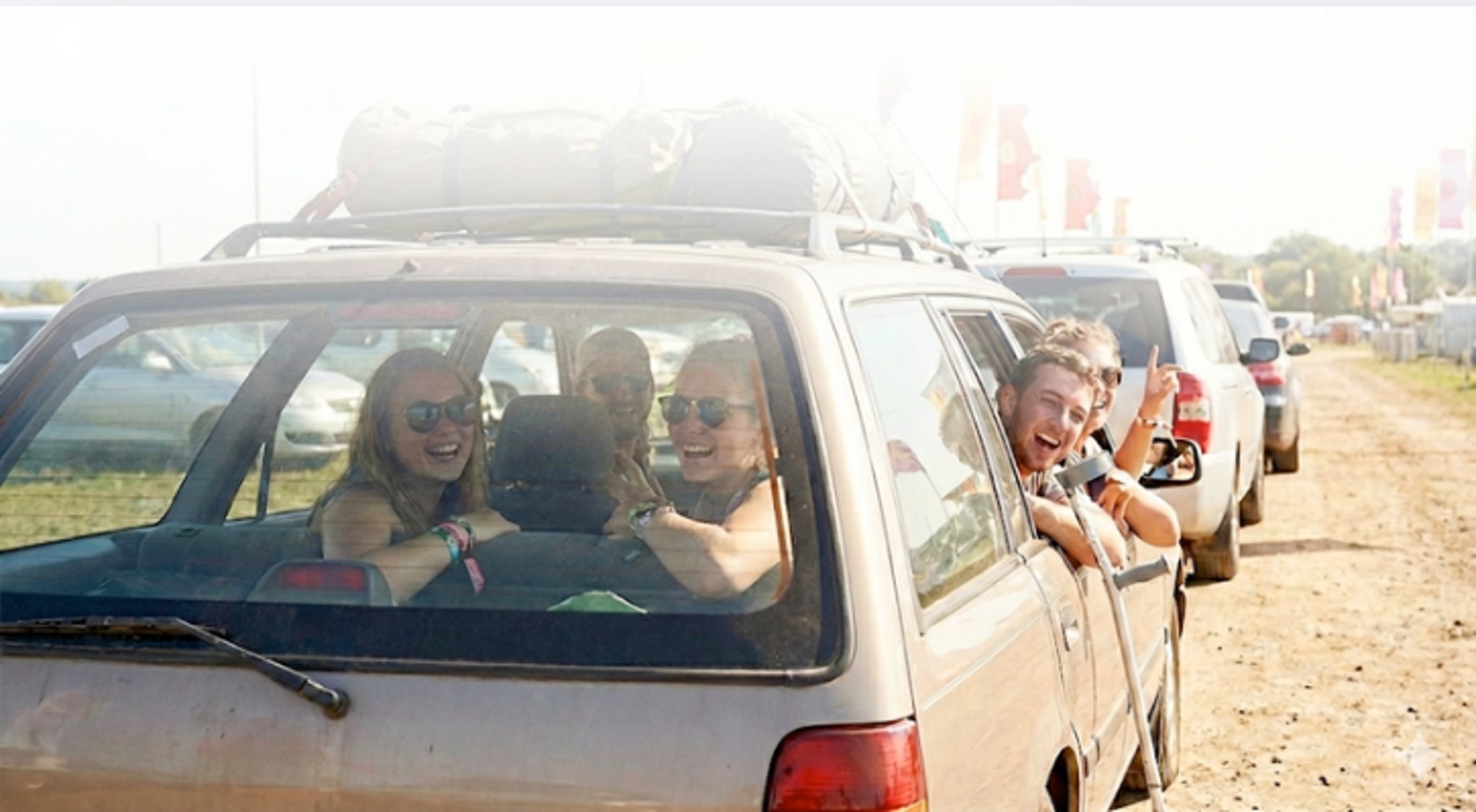 Attendees coordinating shared rides to an event